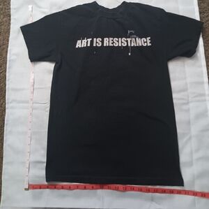 Nine Inch Nails- Black 'Art is Resistance' T-Shirt Star Flag Design